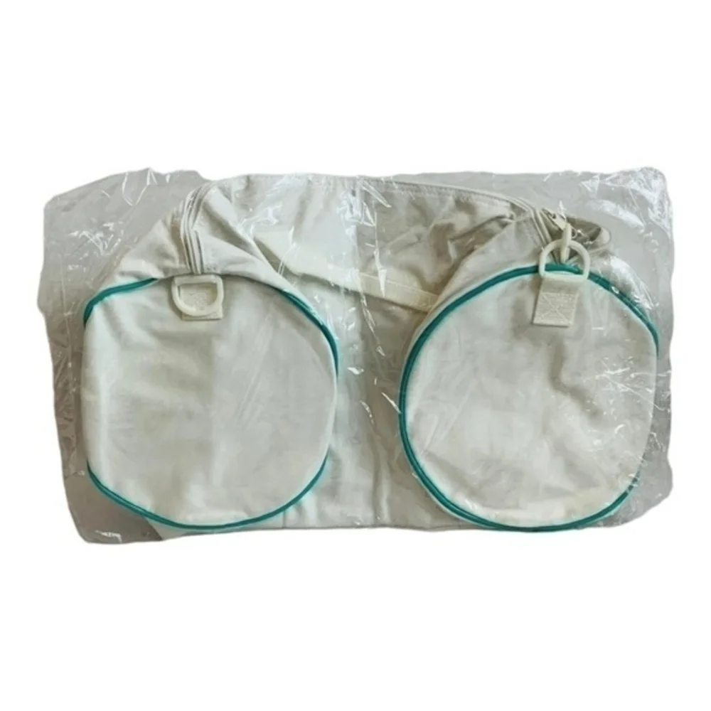 Unisex Street Style Hawaii United Airlines White Green Canvas Barrel Bag New
